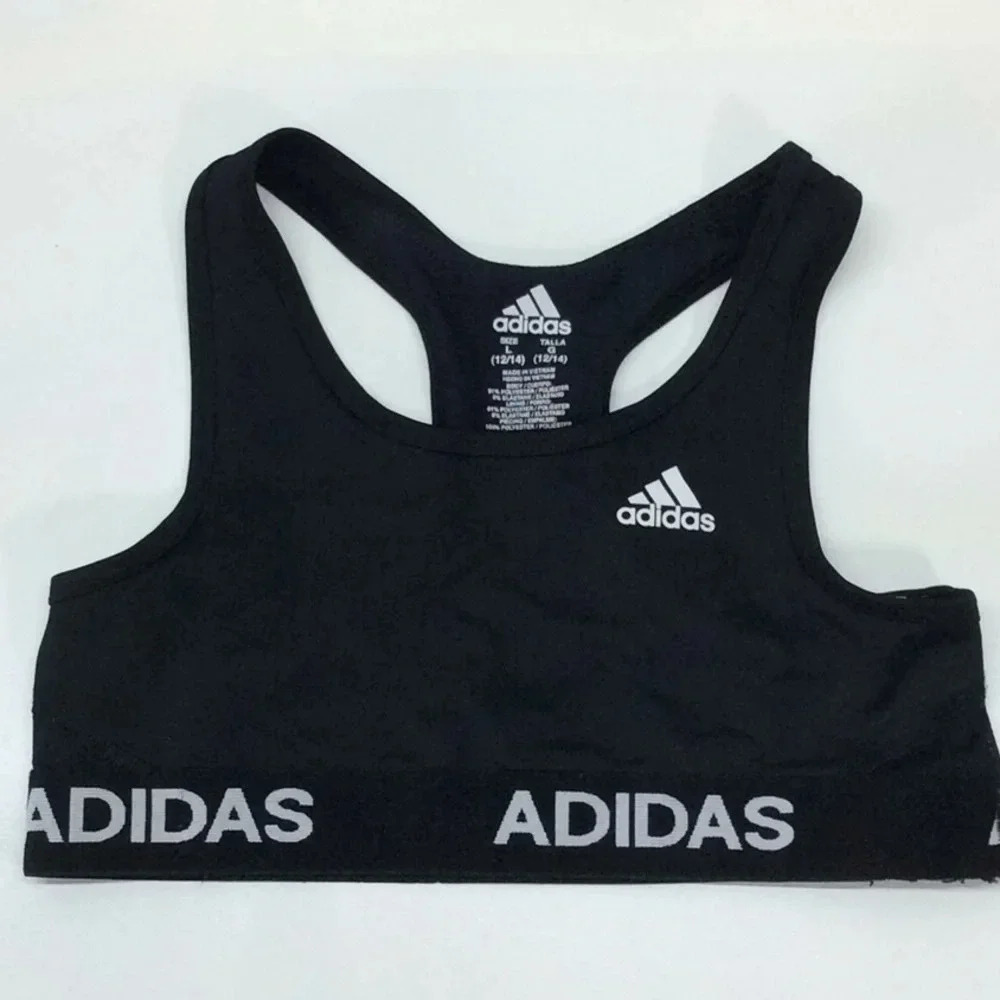 Adidas Black Kids Sports Bra Top